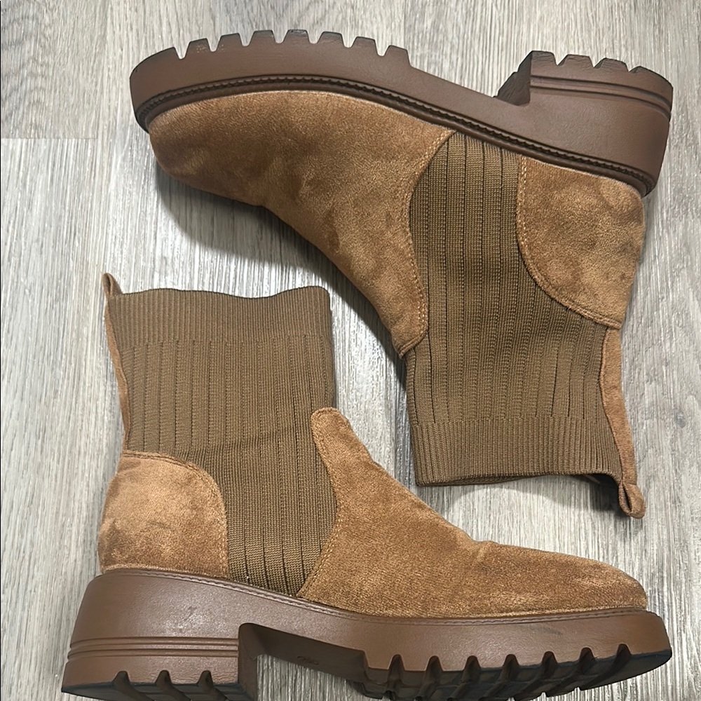 Brown Suede Ankle Boots
